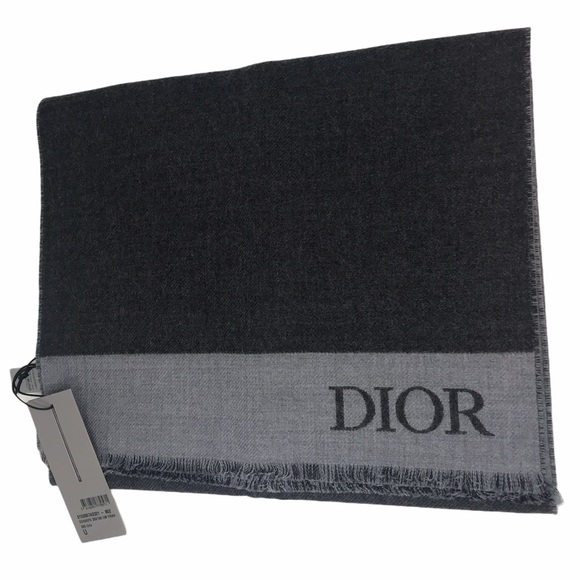 Brand New Dior Grey Wool Scarf - Picture 2 of 8